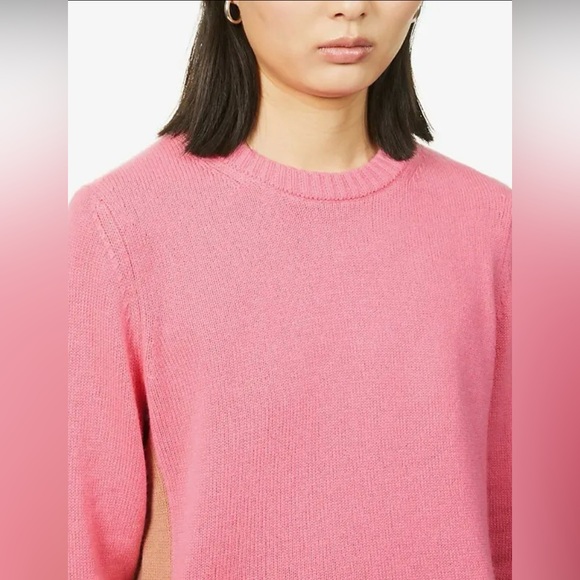 *ME+EM Pink Camel Detachable Snood Wool Cashmere Turtleneck Sweater Small AT631 - Picture 3 of 16